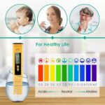 قلم قياس الرقم الهيدروجينيPH ديجيتال عالي الدقة 0.01 - نطاق قياس 0-14.0 مع 3 اكياس مسحوق عازل معايرة - Image 2