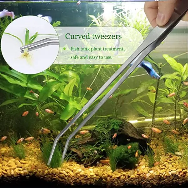 ملقط أكوابيسكيب منحني 48 سم | Curved Aquascaping Tweezers