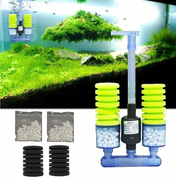 despacito-filter-sponge-for-aquarium-fish-tank-aquarium-bio-filter-sponge-double-sponge-filters-for-aquarium-biochemical-sponge-filter-xy-2902-product-images-orv5mymqglb-p594155961-0-202209291847 فلتر بايولجي Xinyou شامل اكواب ميديا وماتور داخلي صامت (XY-2902 | ٥ وات | ٤٥٠ لتر / ساعة | إسفنج مزدوج) - الصورة 1