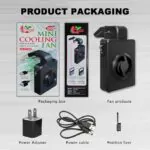 Oaoaii Mini Aquarium Cooling Fan – Adjustable Speed, USB 5V - Image 7