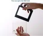 ⁦حوض فايتر اكريلك بأطار اسود على شكل مكعب⁩ - الصورة ⁦6⁩