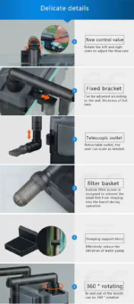 ⁦فلتر معلق خارجي Sunsun HBL-803 500L/H 6W للأحواض حتى 150 لتر⁩ - الصورة ⁦9⁩