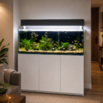 حوض اسماك 150×60×60 سم كامل بالترابيزة والسامب والإضاءة - جاهز للتشغيل