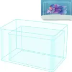 ⁦حوض أسماك زجاج كريستال بحواف منحنية عالية الشفافية (Curved Corner Aquarium)⁩ - الصورة ⁦3⁩